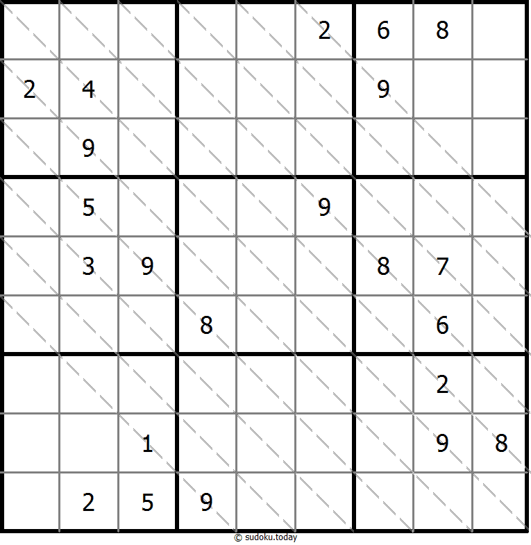 多对角线数独 #13485