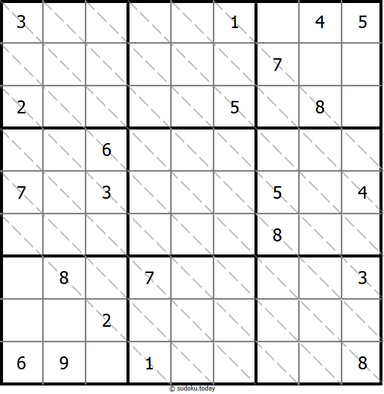 多对角线数独 #13487
