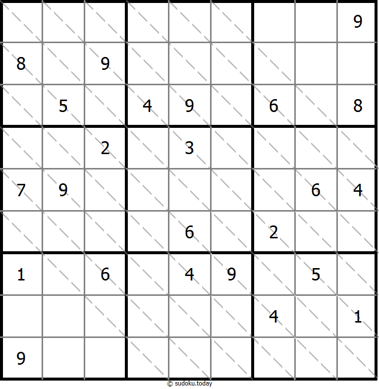 多对角线数独 #13488