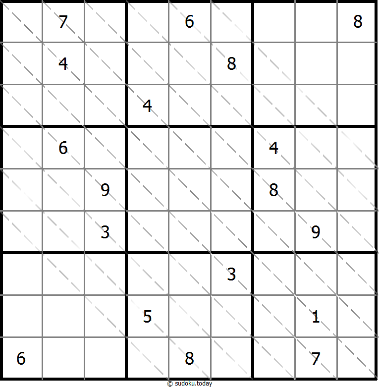 多对角线数独 #13492
