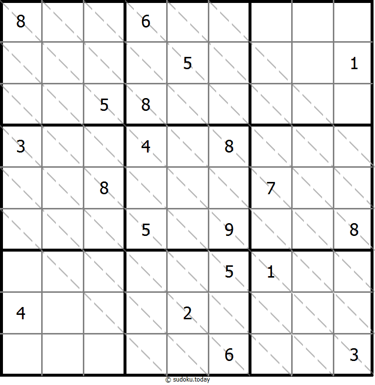 多对角线数独 #13493