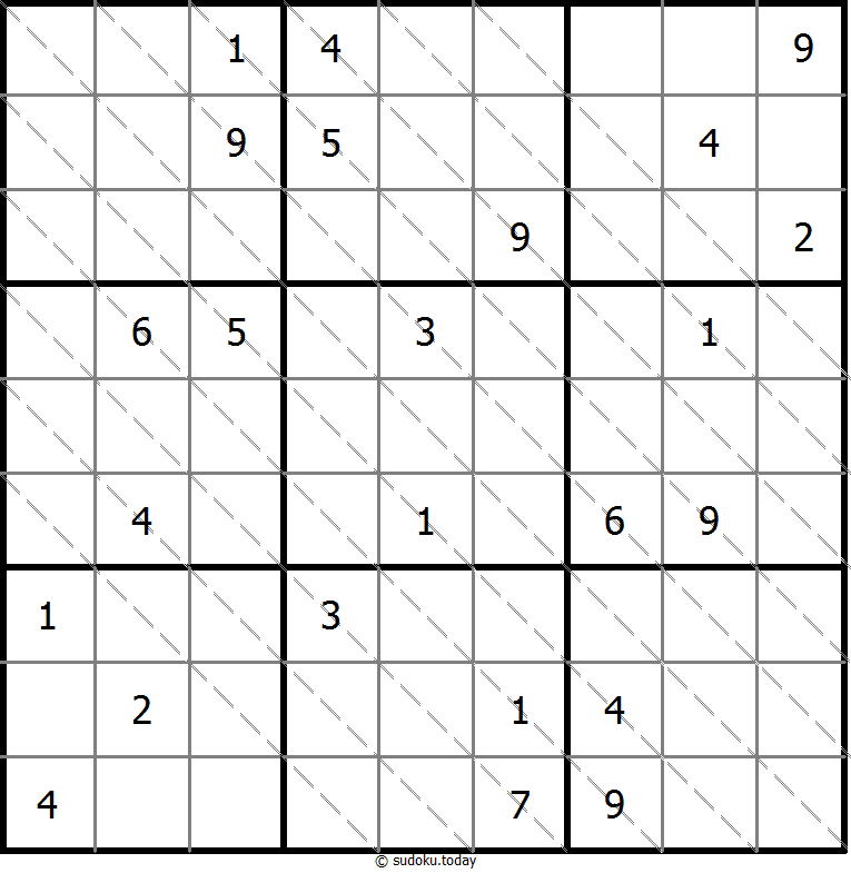 多对角线数独 #13496