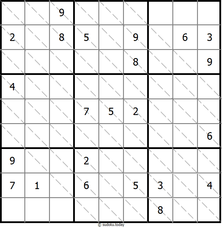 多对角线数独 #13500