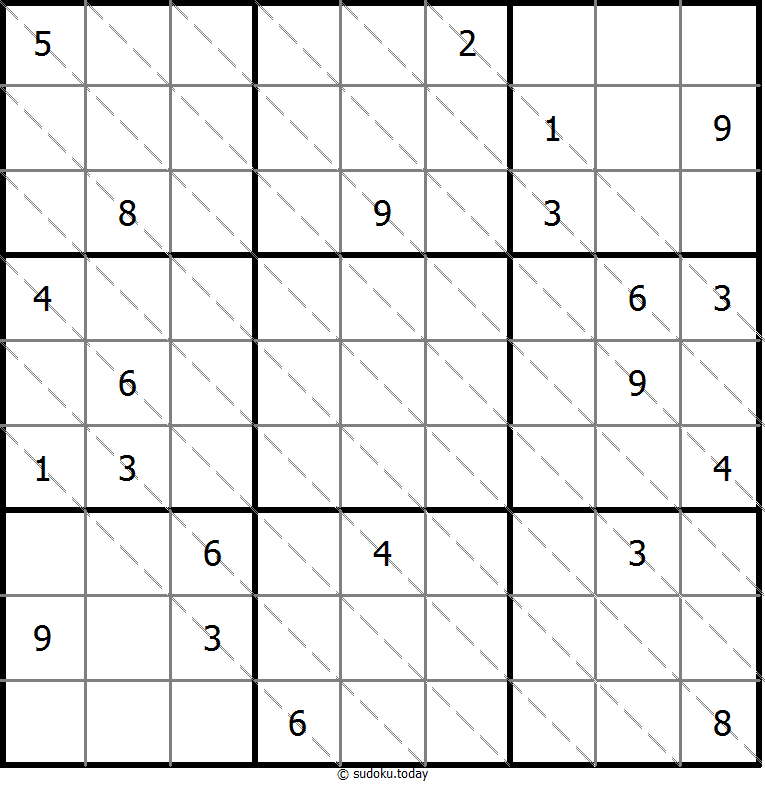 多对角线数独 #13501