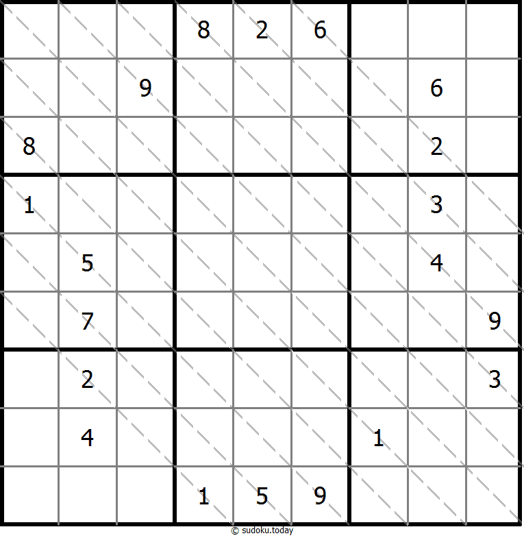 多对角线数独 #13504