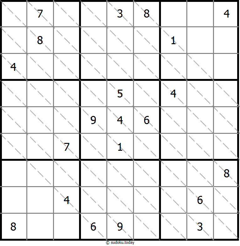 多对角线数独 #13505