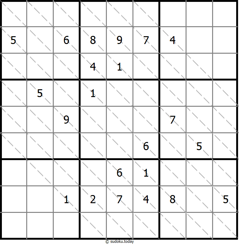 多对角线数独 #13506