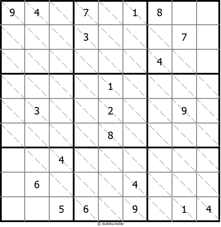 多对角线数独 #13518