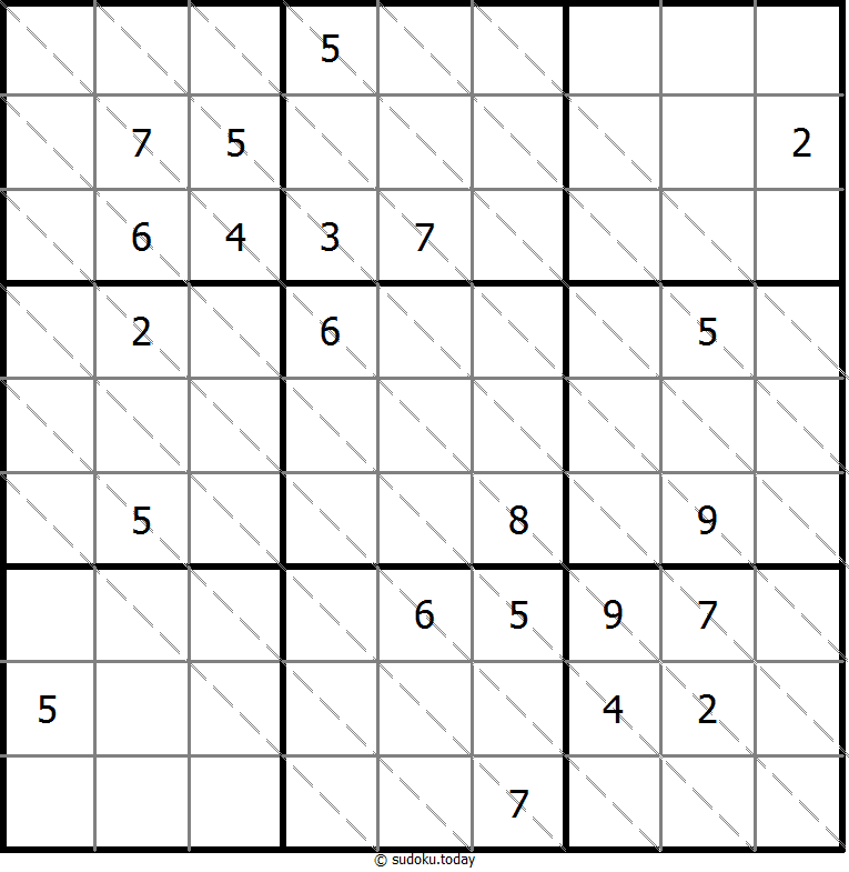 多对角线数独 #13523