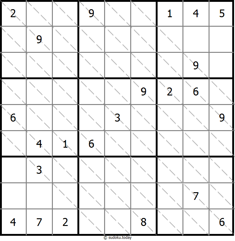 多对角线数独 #13524