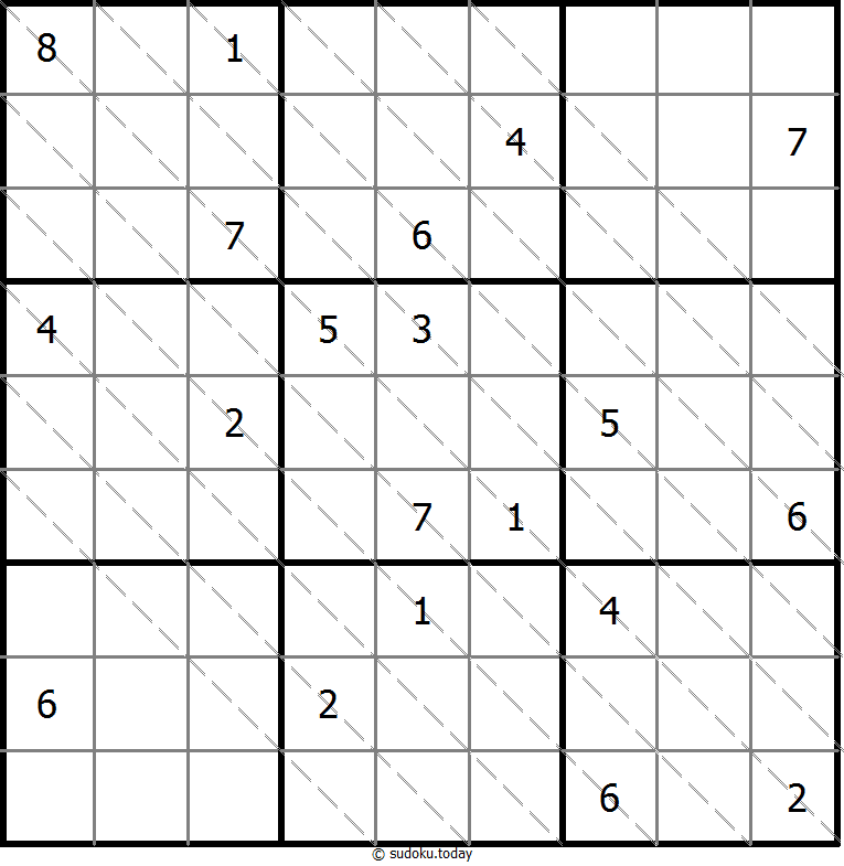 多对角线数独 #13527