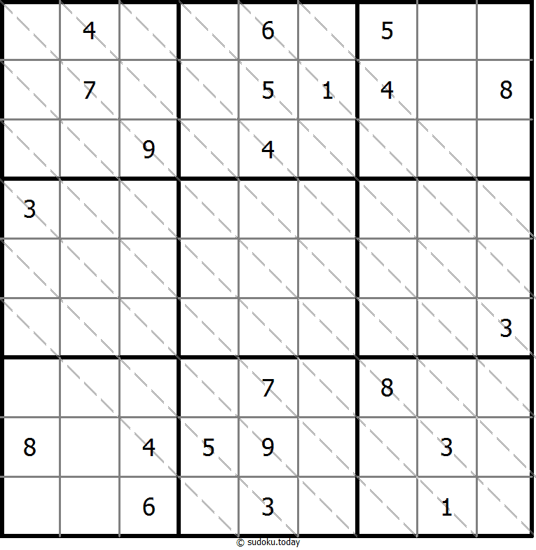 多对角线数独 #13528