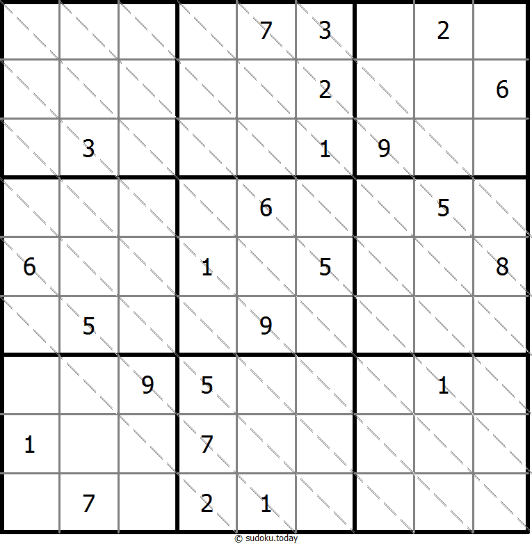 多对角线数独 #13530