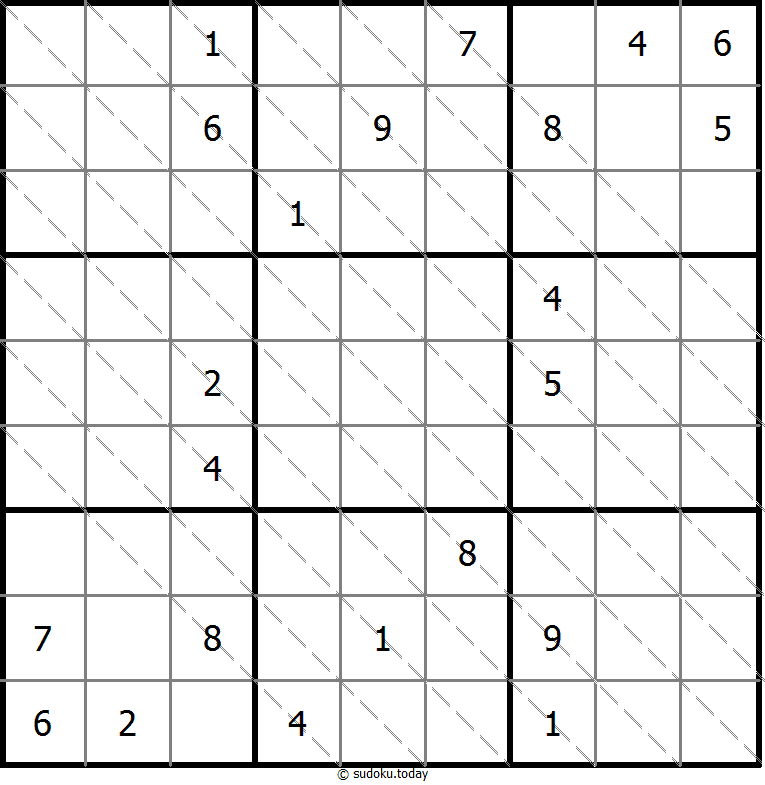 多对角线数独 #13531