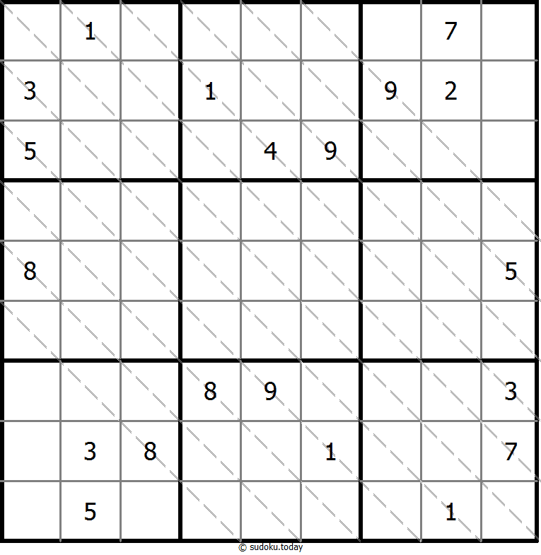 多对角线数独 #13537