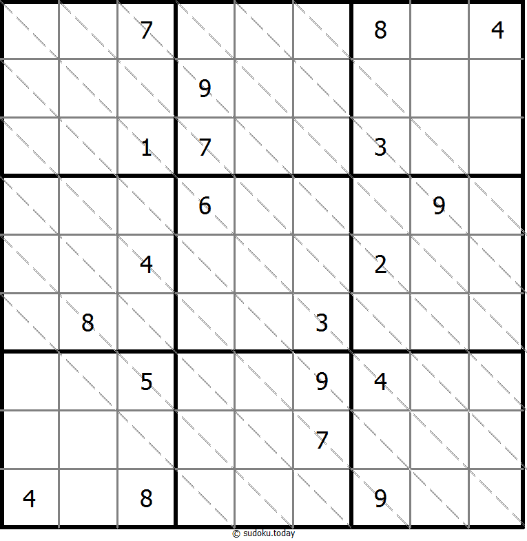 多对角线数独 #13539