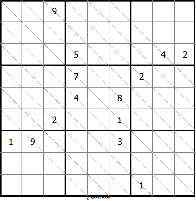 多对角线数独 #13542