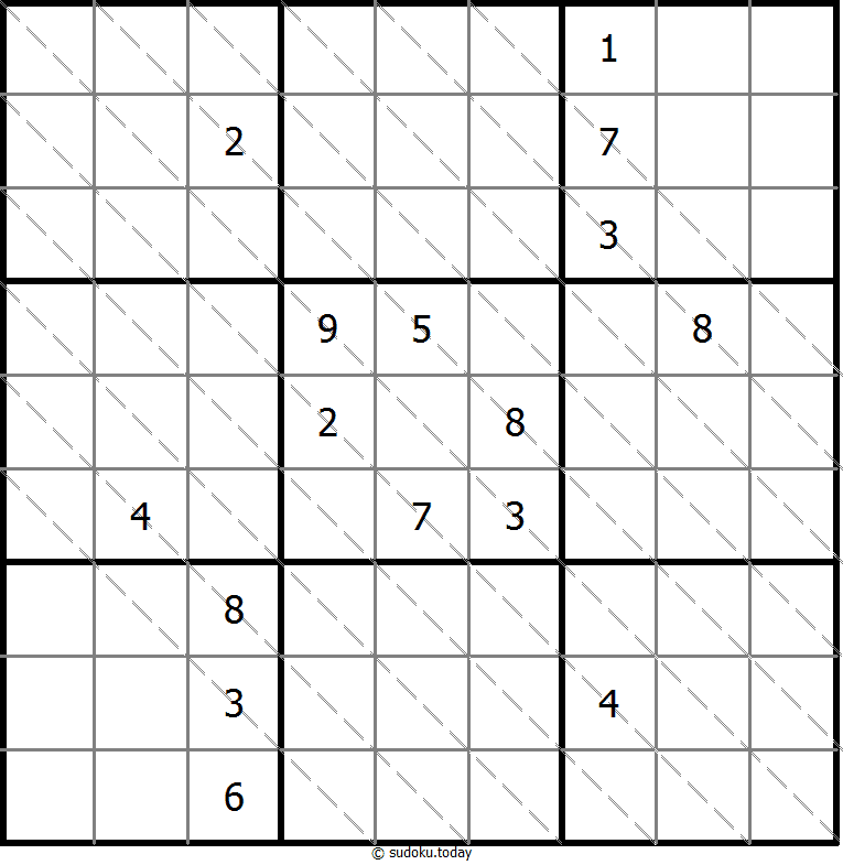多对角线数独 #13549