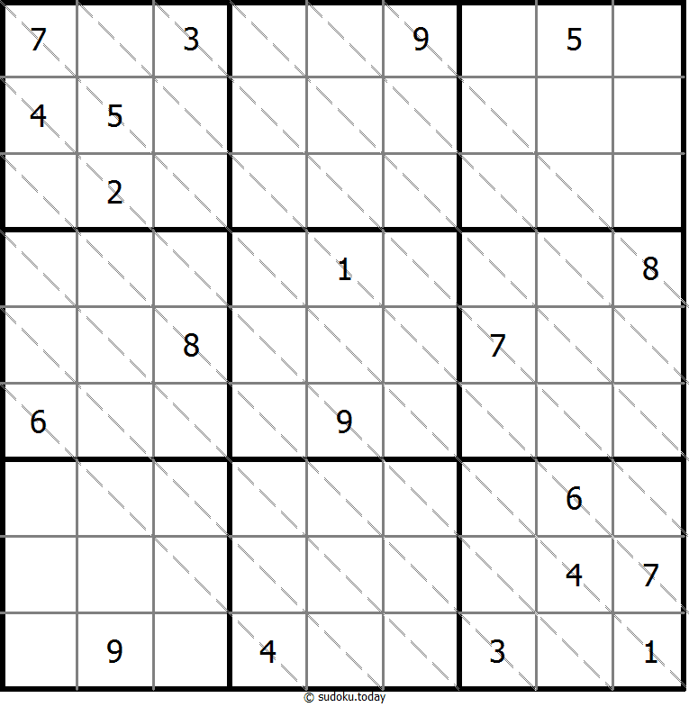 多对角线数独 #13552