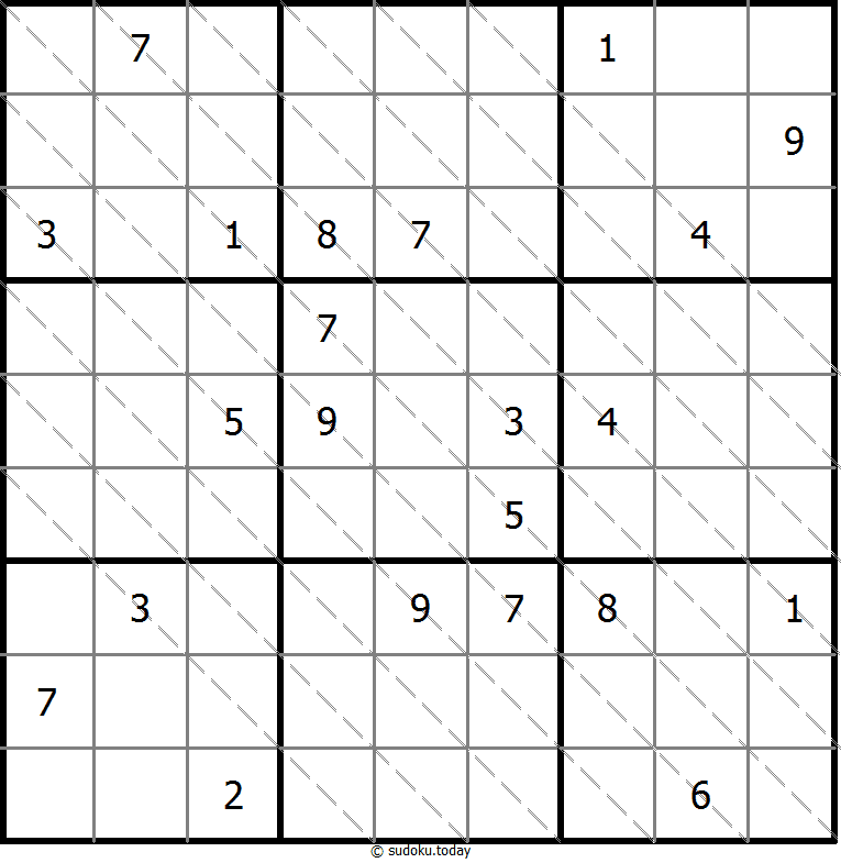 多对角线数独 #13555