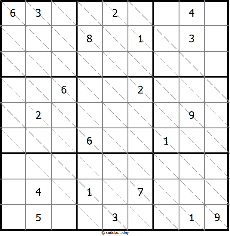 多对角线数独 #13556