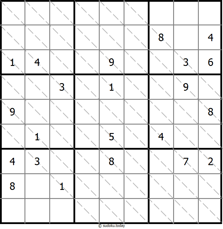 多对角线数独 #13560