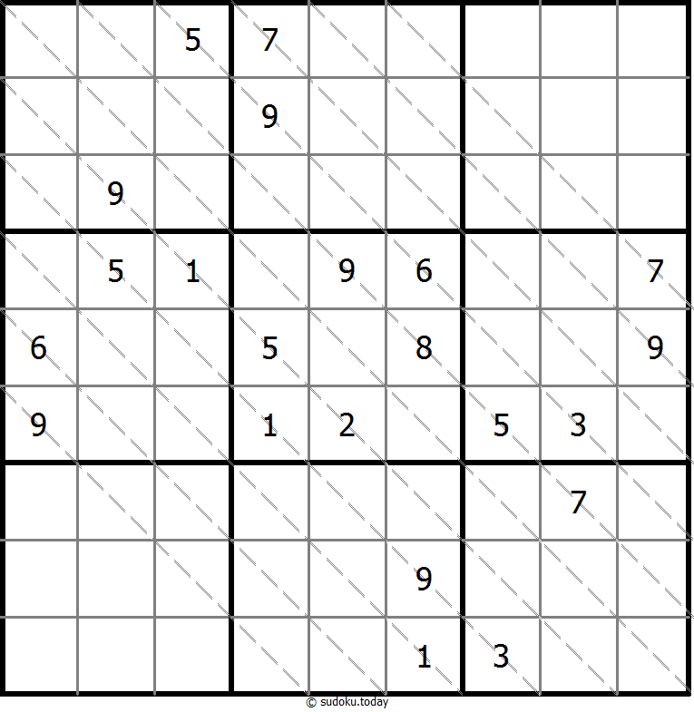 多对角线数独 #13567