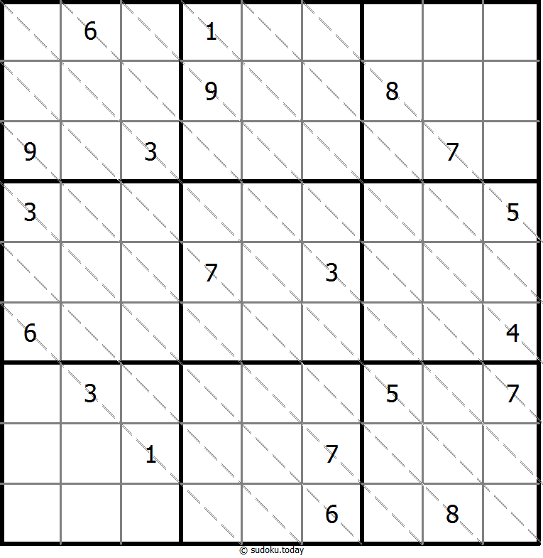 多对角线数独 #13568