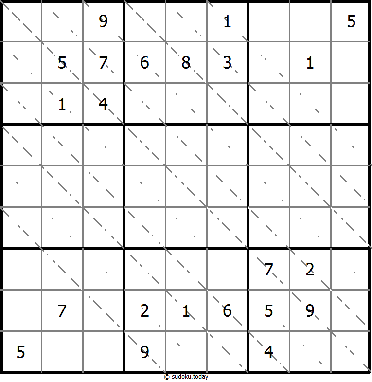 多对角线数独 #13570