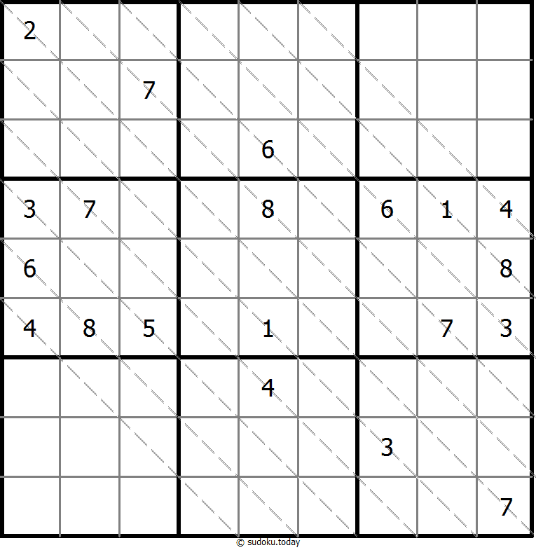 多对角线数独 #13571