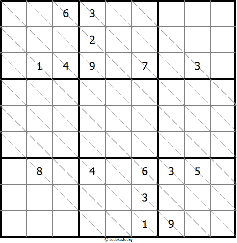 多对角线数独 #13574