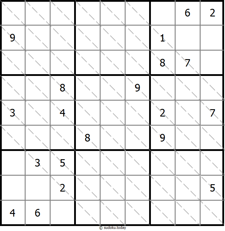 多对角线数独 #13575
