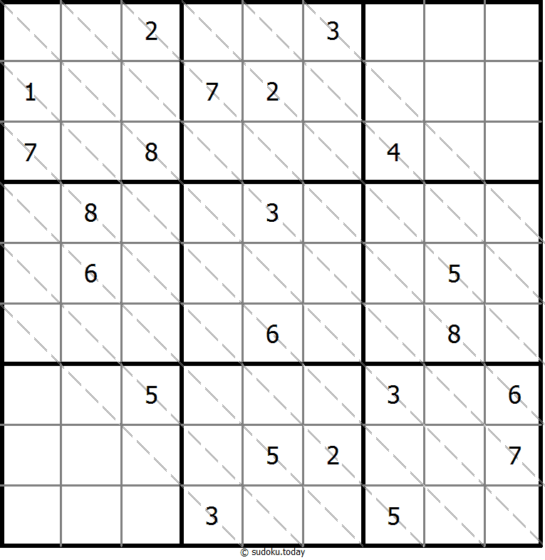 多对角线数独 #13576