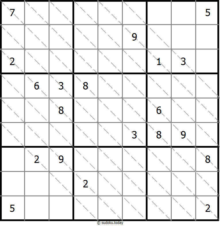 多对角线数独 #13586