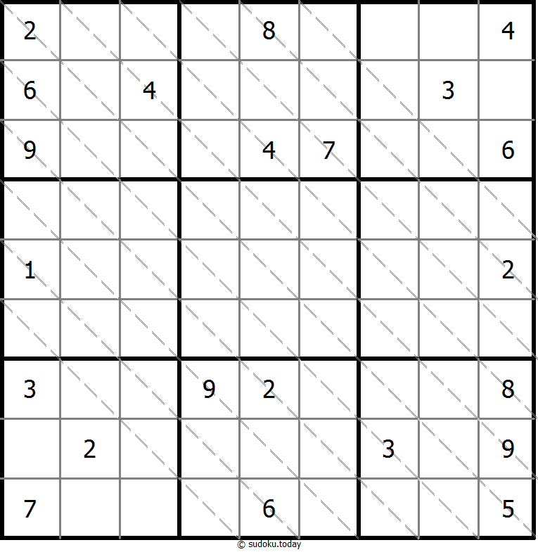 多对角线数独 #13588
