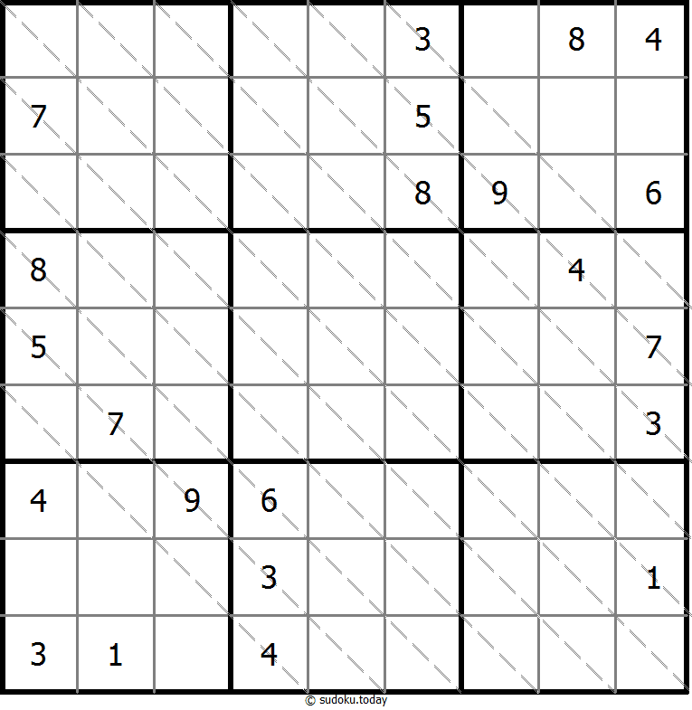 多对角线数独 #13597
