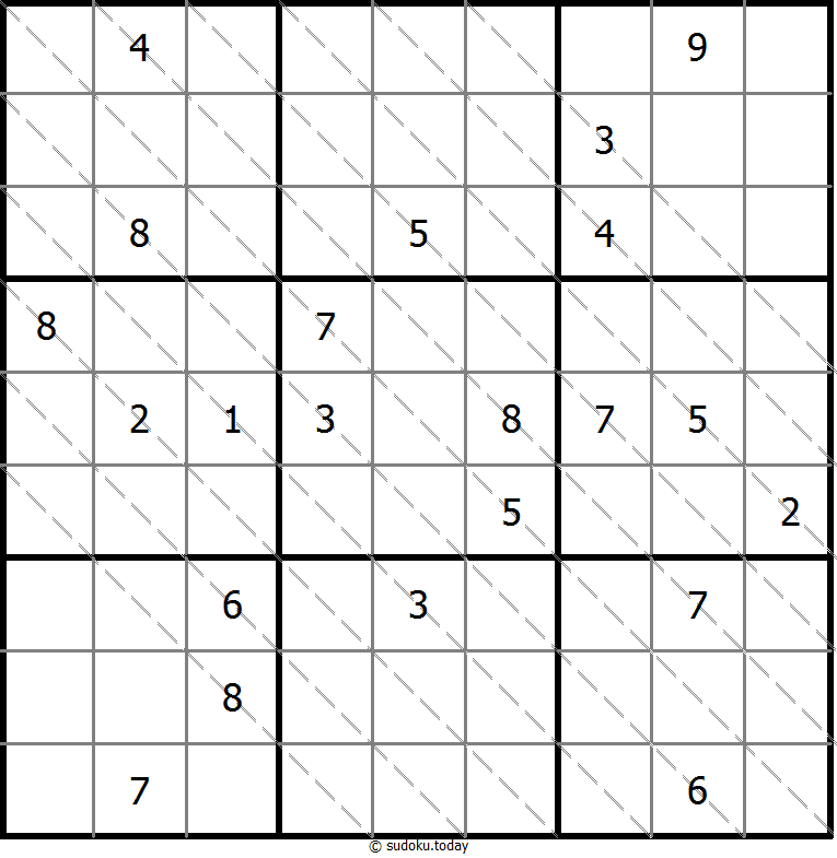 多对角线数独 #13599