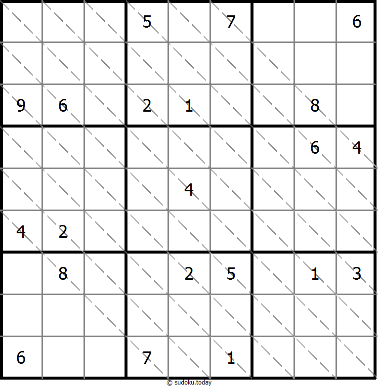 多对角线数独 #13600