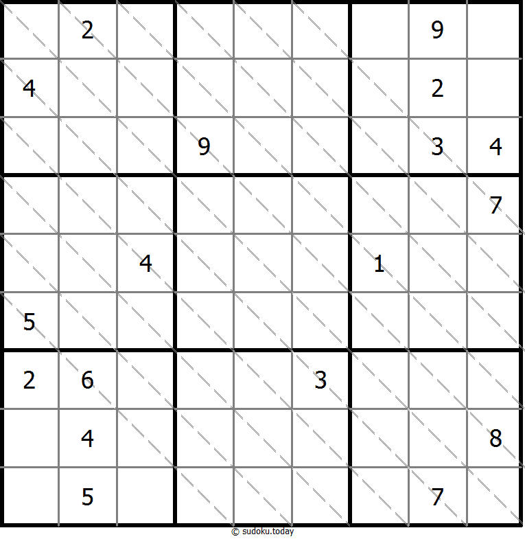 多对角线数独 #13604