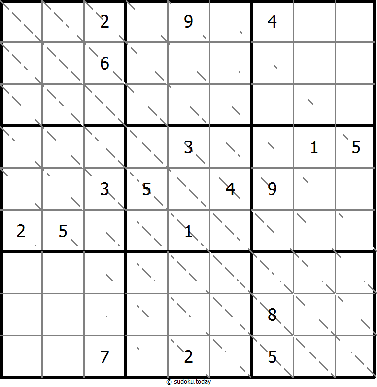 多对角线数独 #13605