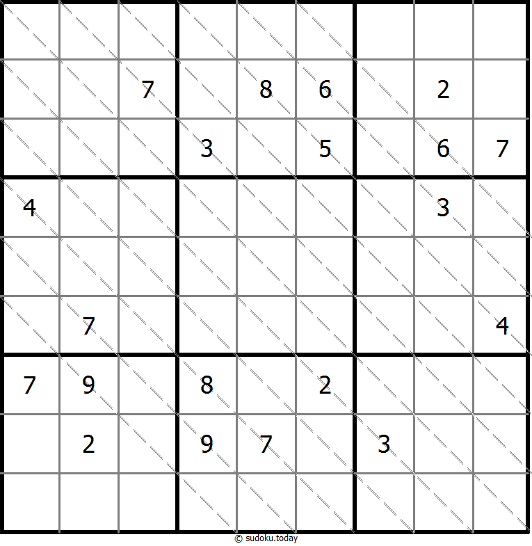 多对角线数独 #13607