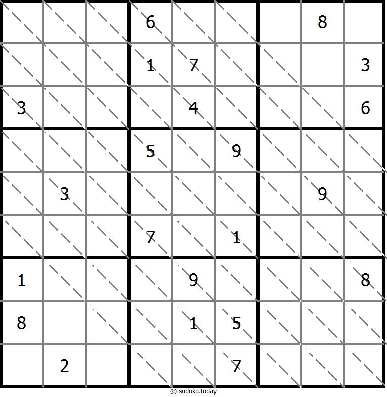 多对角线数独 #13609