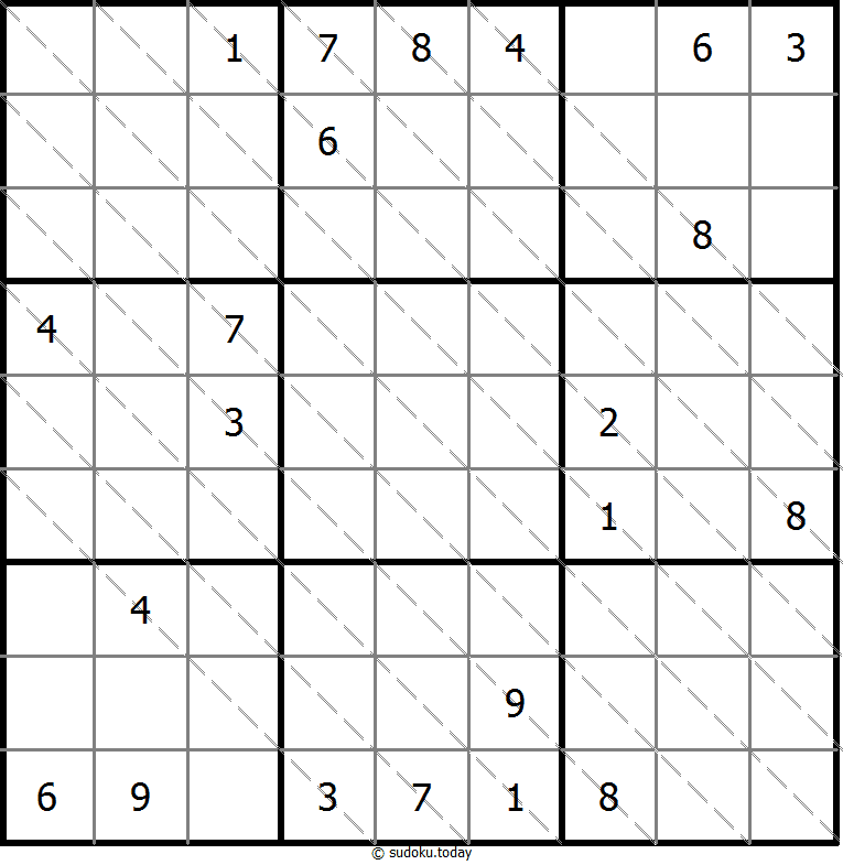 多对角线数独 #13613