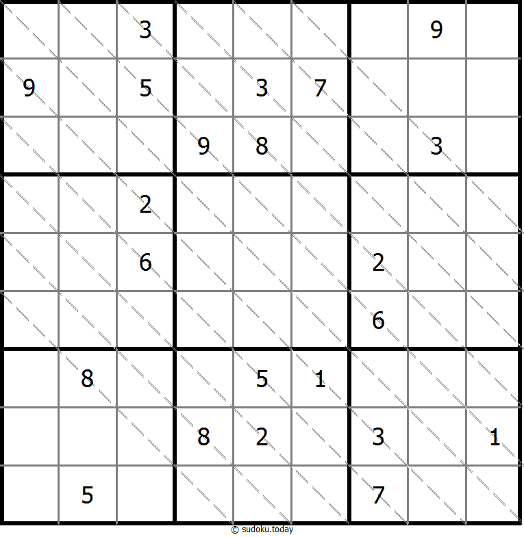 多对角线数独 #13614