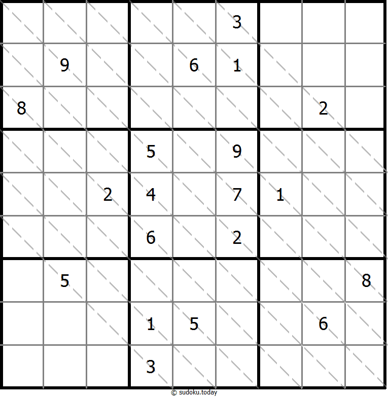 多对角线数独 #13615