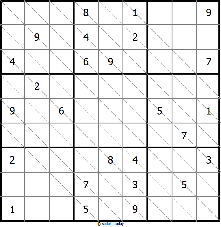 多对角线数独 #13621