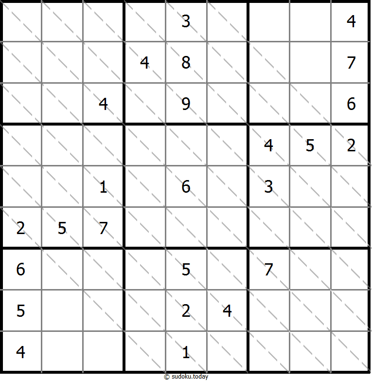 多对角线数独 #13624