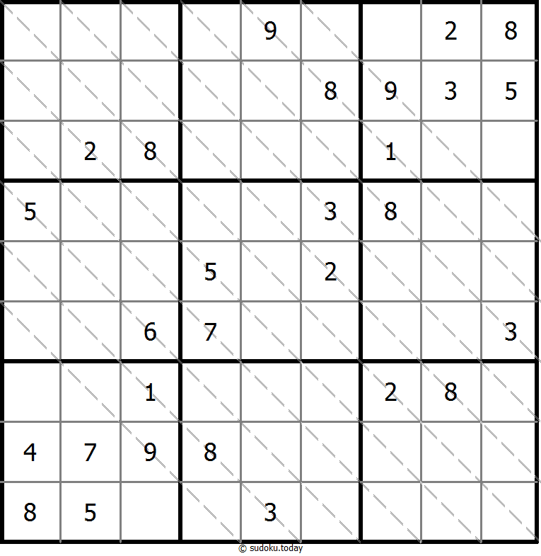 多对角线数独 #13640