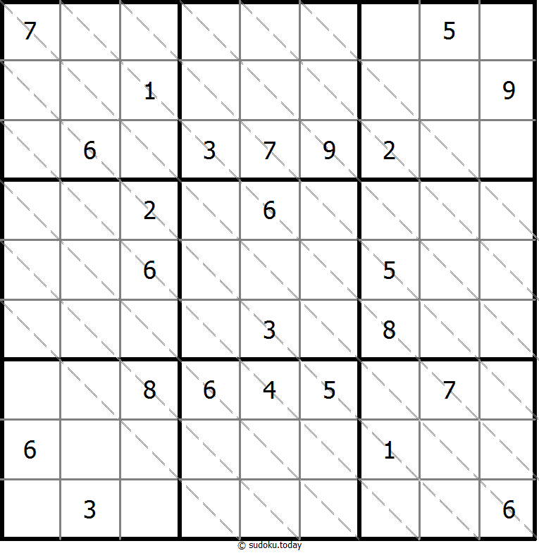 多对角线数独 #13645
