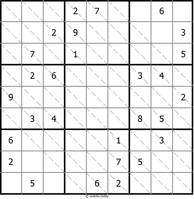 多对角线数独 #13654